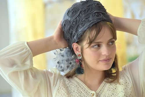 Eden Flowers One Tie Tichel, Bandana, Snood, Head Scarf, Half Head Covering, Jewish Hair Covering, Scarf, Apron, Chemo, Loss hair3