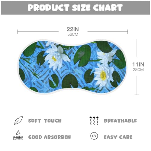 Flowers Simple White Burp Cloths for Babies Burp Rag Cotton Spit Up Rag for Infant Newborn Baby4