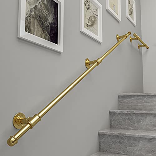 Rampe d'escalier intérieure dorée 4,5m pour protéger la famille et les parents âgés - 2