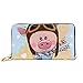 Produktbild JHGFG Mode Handtasche Reißverschluss Brieftasche Nette Cartoon Schwein Pilot Hut Telefon Clutch Geldbörse Abendkupplung Blockieren Leder Brieftasche Multi Card Organizer