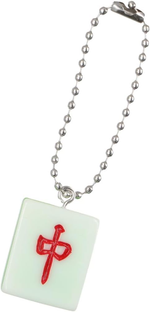 Acrylic Mahjong Tile Keychains Feng Shui Lucky Keychains Chinese Mahjong Keychain Keyring Bag Pendant Fashion Mini Creative Backpack Decor image 5