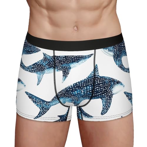 Men's Underwear Whale Shark Boxer Briefs Breathable Comfortable3