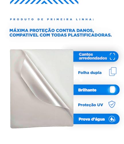 Kit Polaseal 350 unidades Plástico para Plastificação 0,05