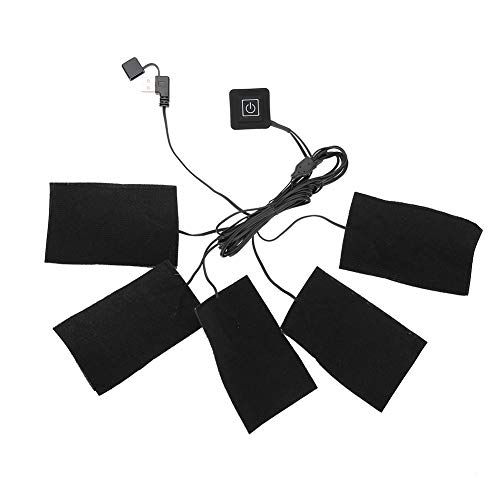 USB Heizmatte, Usb Wärmedecke,USB Elektrische Tuch Heizung, Fünf Tragbare Wasserdichte Faltbare Heizung Pads Einstellbare Temperatur Heizelement Wärmer Werkzeug