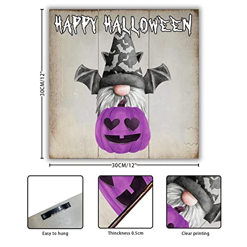 Panneau bois Happy Halloween déco murale sans effort