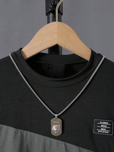 SweatyRocks Boy's Letter Tees Graphic Print Tops Color Block Crewneck Short Sleeve Casual T Shirts3