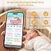 Simyke Smart Baby Monitor with SD Card,WiFi 1080P AI Cam with Phone App,2.8'' IPS Display,AI Face Tracking&Sound Detection,Auto Night Vision,2-Way Talk,Multi-User,Triple Security,1500ft Long Range