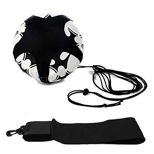 Winterworm Black Kick - Ayuda de entrenamiento de fútbol, entrenador de práctica de tiro de fútbol, cinturón ajustable para niños y adultos