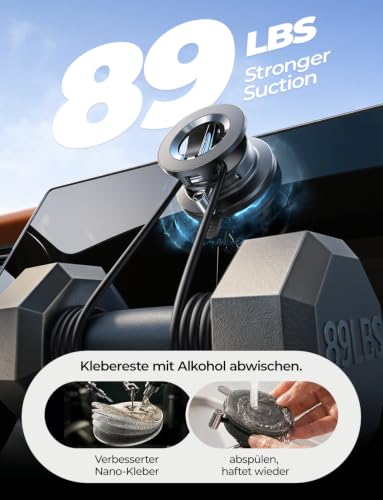 LISEN Handyhalterung Auto für Magsafe Autohalterung - [24x N55 Magnet] mit Vakumm Saugnapf, Magnetische Handy Halterung Auto Magnethalterung für iPhone 17 Pro Max 16 15 14 13