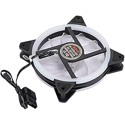 Ventilador 12 Cm Silencioso Ventilador RGB, Ventiladores de Carcasa RGB Estándar de 12 Cm, Ventiladores Silenciosos, Multicolor, Vida útil de 50000 Horas, Buen Rendimiento, para Refrigeración de CPU de Computadora (#1)