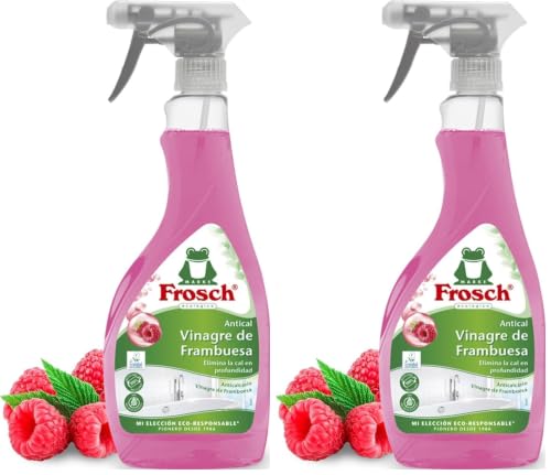 Frosch - Limpiador Antical Ecológico Vinagre de Frambuesa, Elimina las Manchas de Cal y Suciedad del Baño, Eficacia desincrustante - 500 ML (Paquete de 2)