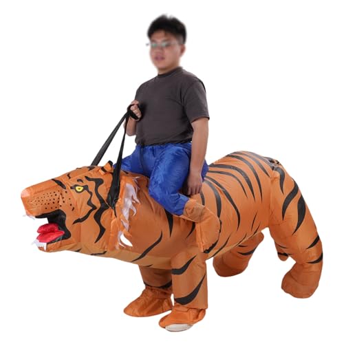 Costume de Tigre Gonflable en Polyester 210T Ultra Résistant avec Souffleur - 5