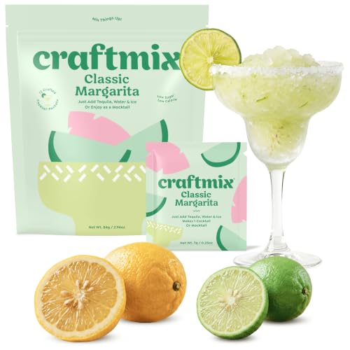 Craftmix Classic Margarita Mix, Cocktail Mixers &amp; Mocktail Mix, 12 Pack