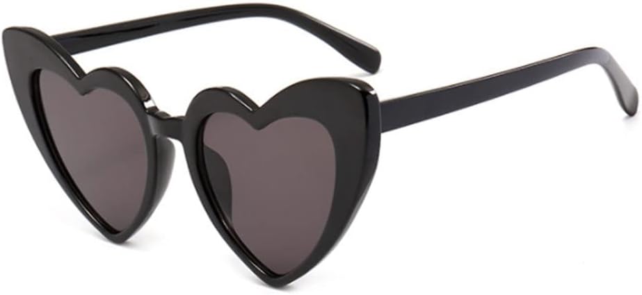 Love Heart Shaped Sunglasses for Women,Vintage Cat Eye Mod Style Retro Glasses