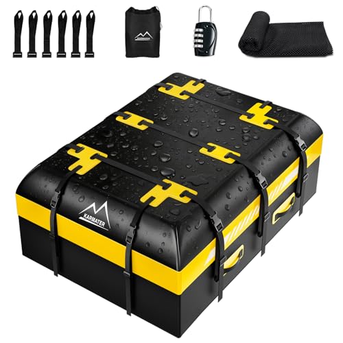 21 Cubic Feet Rooftop Cargo Carrier Bag, Waterproof Zip Soft