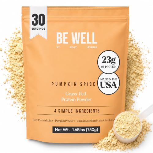 Be Well by Kelly Grass Finished Beef Protein Powder Pumpkin Spice Flavor