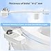 SAMODRA Non-Electric Bidet - Self Cleaning Dual Nozzle (Frontal and Rear Wash) Fresh Water Bidet Toilet Seat Attachment with Independent Adjustable Water Pressure (Pebble Gray)