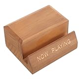 Présentoir individuel pour disques vinyles – ce support en bois au style simple et vintage apportera une touche d'originalité à votre table