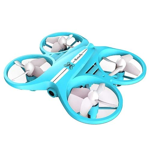 HaiMa L6069 Mini Rc Drone Aircraft 2.4Ghz 720P Hd Camera Con Luce Led - Celeste