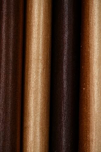 Image of HOME UTSAV 3 Piece Plain Shade Curtains for Window 5 Feet, Brown (Brown, 5 Feet (3Pc))