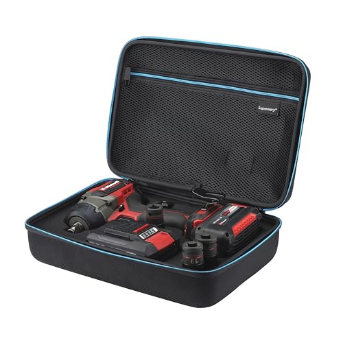 Supremery Etui kompatybilne z Einhell TP-CW 18/750-C akumulatorowa wkrętarka udarowa, walizka, akcesoria, kompaktowa torba transportowa