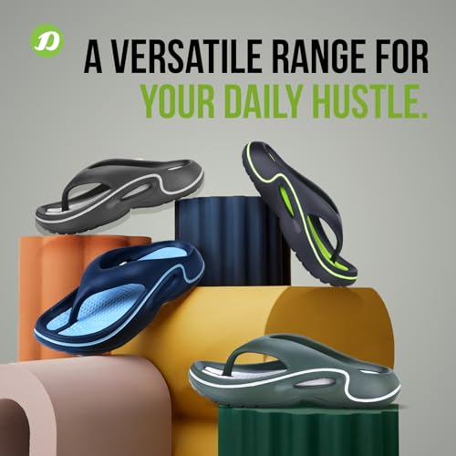 Image of DOCTOR EXTRA SOFT Men's Premium Slippers with Soft Acupressure Foot Massager for Adult | Comfortable & Light Weight| Stylish & Anti-Skid | Casual Waterproof & Everyday Flip Flops for Gents & Boys D-544