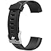 Fit for ID115Plus HR Replacement Watch Bands Women Men, Adjustable Sport Soft Silicone Band Straps Wristbands Bracelet Fit for ID 115 Plus HR, Not for ID115 or ID115HR (Black)