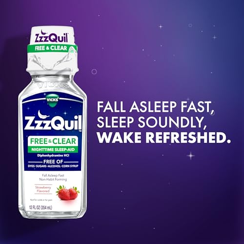 image for ZzzQuil, Nighttime Sleep Aid Liquid, Free of Alcohol & Artificial Dyes