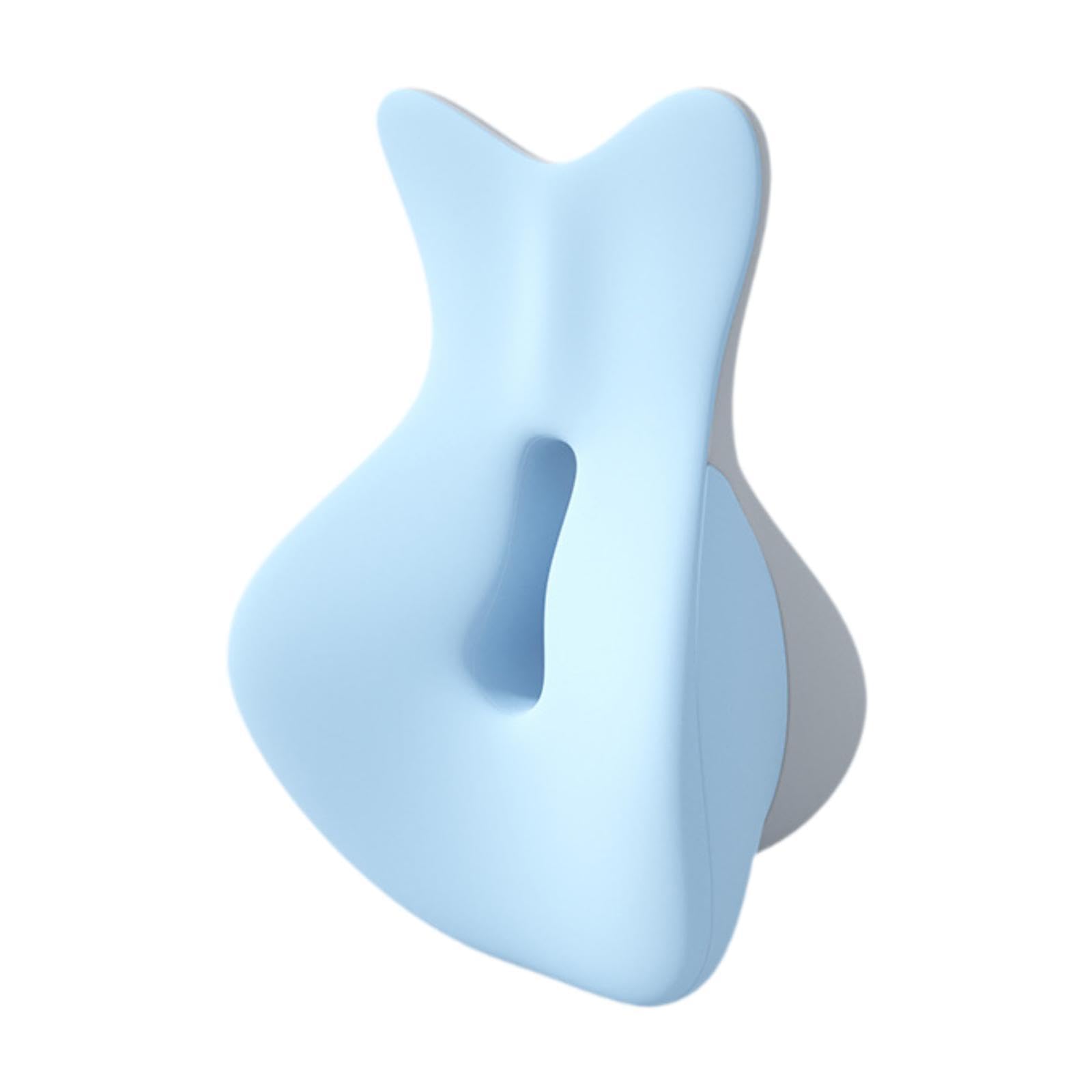 HouseVibe Bürostuhl, Nackenstütze, ergonomische Schlafhilfe, leicht, universal, multifunktional, Lendenkissen, Memory-Schaum-Kissen, Blau