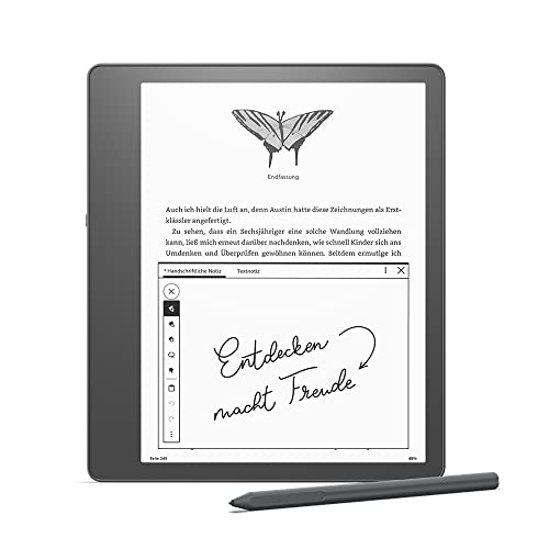 Kindle Scribe – der erste Kindle zum Lesen, Schreiben, Zeichnen und Führen von Tagebüchern, mit Paperwhite-Bildschirm (10,2 Zoll, 300 ppi) und Premium-Eingabestift | 32GB