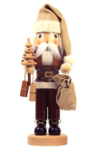 German Christmas Nutcracker Santa Claus Natural - 40,5cm / 16 inch - Christian Ulbricht