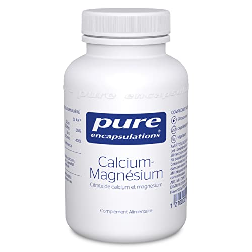 Pure Encapsulations - Calcium-Magnésium (Citrate) - Citrate de Calcium Végan avec Magnésium Hautement Absorbable - 90 Gélules Véganes Cover