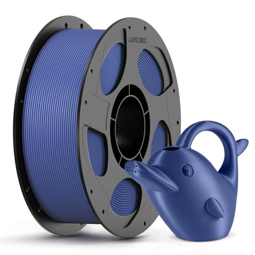ANYCUBIC Carbon Fiber PLA Filament 1.75mm, PLA-CF Enhanced Rigidity 3D Printer Filament, Matte Texture, 1KG Reusable Spool, Cowboy Blue