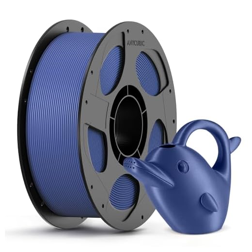 ⚡ ANYCUBIC Carbon Fiber PLA Filament 1.75mm, PLA-CF Enhanced Rigidity 3D Printer Filament, Matte Texture, 1KG Reusable Spool, Cowboy Blue