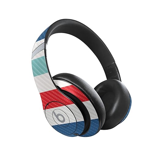 Image of MightySkins Carbon Fiber Skin Compatible with Beats Studio Pro - Sailor Stripes | Protective, Durable Textured Carbon Fiber Finish | Easy to Apply