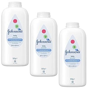 Johnson’s Baby Powder – Talco Bebé 500gr, Paquete de 3