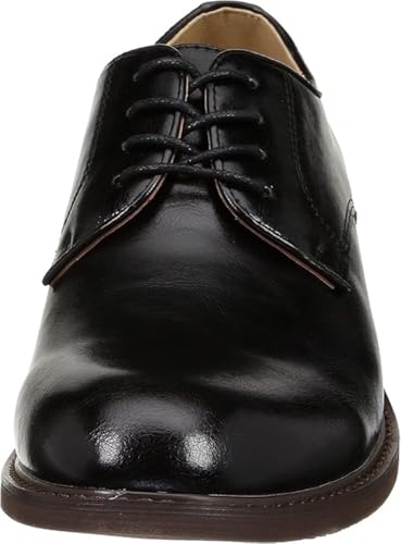 Men's Loafers Slip-On Oxford Lace Up Shoes, Oiled Black, 28.0 cm 3E2