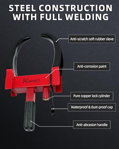 Knfrxo LKLTS6 Trailer Security Adjustable Tire Lock Anti Theft Trailer Wheel Lock thumb #2