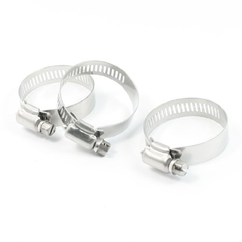 Aexit 3 Pcs Clamps Hollow Out Hardware Parts 12mm Wide Hose Pipe Fastener 21-44mm Strap Clamps Clamps Hoop