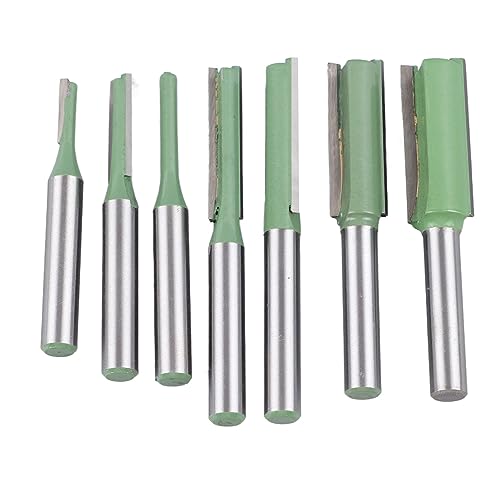 Jeu de 7 fraises pour le travail du bois Jeu de fraises à rainurer avec queue de 1/4 de pouce