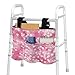 Uacyareni Cherry Blossom Pattern Walkrer Bag for Rollator Walker Replacement Walker Cup Holder for Walkers for Seniors Wheelchair Accessories