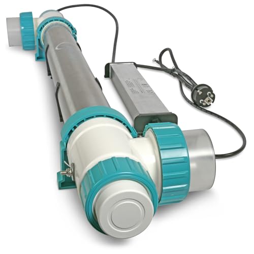 Premium UVC Klärer Wasserklärer mit UV Lampe Teichklärer Entkeimungsgerät für Schwimmbecken und Pool Vorklärgerät Effizient Umweltfreundlich Sauber Klares Wasser (75W Duplex (Salzwasser))