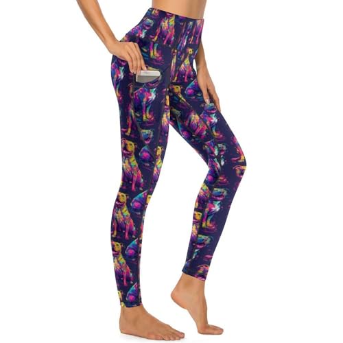 Legging d'entraînement anti-glisse avec poches et contrôle du ventre