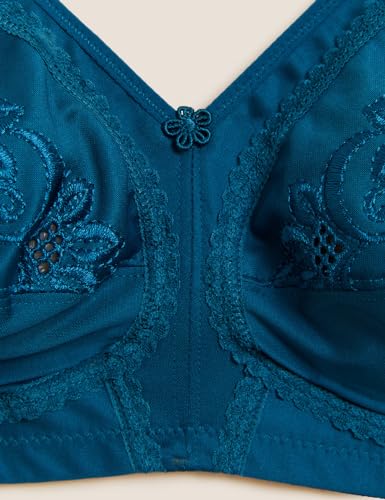 Image of Marks & Spencer Women's Cotton Classic Bra (T33 8020A Dark Turquoise 40B)