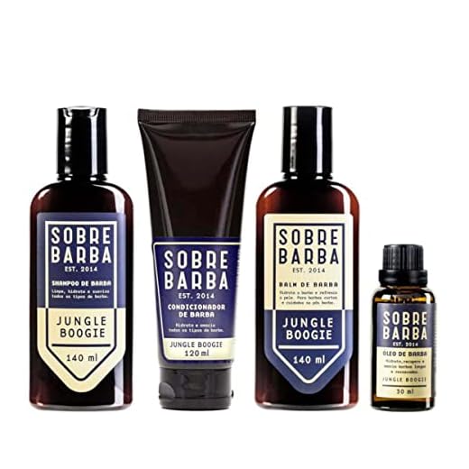 Kit Quarteto SOBREBARBA Shampoo + Balm + Condicionador + Óleo de Barba Jungle Boogie