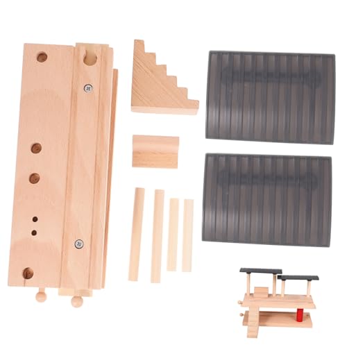 Station de train en bois jouet éducatif pour agrandir le circuit miniature de la chambre