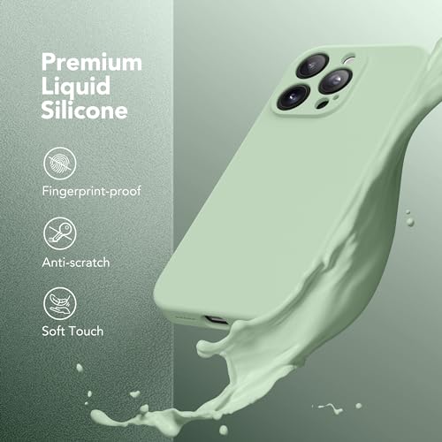 Image of Magnetic for iPhone 13 Pro Max Case, Compatible with MagSafe, [Full Camera Protection][Screen Protector] Silicone Shockproof Protective Phone Case for iPhone 13 Pro Max 6.7 inch, Light Cyan
