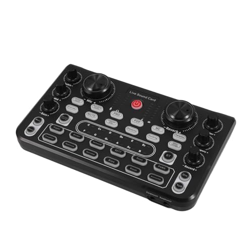 Milisten Mezclador de Audio Compacto para Streaming Portátil Tarjeta de Sonido de Sobremesa para Canto y Grabación Profesional para Ktv Casa