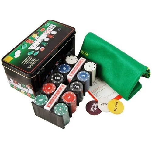Image of Go Hooked Poker Set Casino Game - 200 Poker Chips for Adult,Trading Card Game