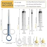 Tabletteneingeber Katze mit Haustier Fütterung Silikon Nippel Set | Umfangreiches Komplettset mit 6 Spritzen (1ml/5ml/10ml), Applikator und Aufzuchtnippeln für Welpen, Hunde und Katzen